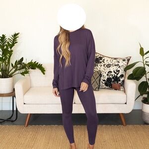 ELLA LOUNGEWEAR SET  LIGHT PLUM 3X  New